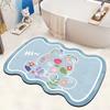 Alfombrilla suave de diatomeas para baño, absorbente, de secado rápido, antideslizante, para puerta de baño, inodoro, sencilla, para el hogar