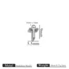 Acero Inoxidable Transfronterizo 26A-Z Anillo Mini Letra DIY Accesorios para Joyería Hecha a Mano Galvanoplastia al Vacío Colgante de Joyería