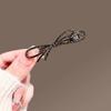 Full Diamond Advanced Sense Black Bow Side Clip Grampo de cabelo frontal feminino Grampo de franja Grampo lateral Temperamento Grampo bico de pato