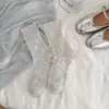 Calcetines de media pantorrilla para mujer Primavera y Verano, Nuevo Estilo Simple, Serie de Colores Frescos y Puros, Fibra de Bambú, Calcetines Ligeros y Transpirables para Mujer, Calcetines Anchos