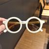 Gafas de sol para niños y niñas retro combinables con todo, gafas de montura redonda, gafas de sol modernas y lindas, sombrilla para bebé a prueba de rayos UV