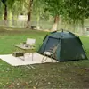 Tienda de Campaña Automática de Apertura Rápida para Exteriores con Recubrimiento Negro para Protección Solar y Impermeabilización Integral, Adecuada para Múltiples Personas, Equipo para Acampar, Senderismo y Montañismo