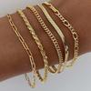 Pulsera Bohemia Minimalista Caliente SHEIN Europea y Americana Transfronteriza Cadena Figaro Metálica Cadena Retorcida Juego de Múltiples Piezas