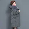 Casaco de algodão de comprimento médio Plus-size 100kg para mulheres de meia-idade e idosas, jaqueta de algodão acolchoada estilo novo para mães, casaco de algodão para outerwear de meia-idade