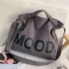 Bolsos para Mujer 26 Nuevo Bolso Cruzado Unisex Gran Capacidad Bolso de Lona Lavada Engrosada para Clase Estilo Coreano Versátil