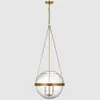 Lámpara de araña para sala de estar de villa de rama de diseñador VC de iluminación Yi Hao, lámpara post-moderna simple americana de cobre macizo para restaurante dormitorio