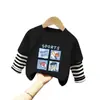 Camiseta de Manga Larga 100% Algodón para Niño 2025 Primavera y Otoño Nueva Camiseta Falsa de Dos Piezas Cosida para Bebé Niño Top Casual