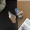 Tênis de Treino Alemão Feminino com Estampa de Leopardo e Elevação Oculta Outono 2026 Retro Ballet Sola Grossa Sola Macia Esportivo Casual Sapatos Forrest Gump para Pessoas Baixas
