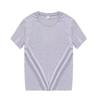 Camiseta de verano para hombre de 180 g, color liso, blanco puro, holgada, talla grande, cuello redondo, manga corta de algodón peinado, venta al por mayor
