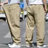 Pantalones Casuales Talla Plus para Hombre en Verano y Otoño, Corte Holgado, Extra Grandes, Pierna Recta, Pantalones de Color Sólido para Hombres Grandes