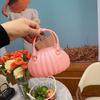 2025 Nuevo Bolso de Mano Cruzado para Mujer de Otoño Bolso de PVC Bolso Pequeño Forma de Calabaza Bolso Creativo Moderno y Fresco