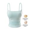Colete Sexy sem Costas com Bojos, Camisola Pequena para Mulheres, Novo Top Básico de Verão Slim-Fit