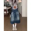 Essencial para o dia a dia~Jeans feminino de cintura alta, corte solto, lavado, em estilo retrô americano, para um look casual de primavera-verão