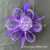 Tocados para Novias Europeas y Americanas Transfronterizos Flor de Plumas Malla para Festival de Carreras de Caballos Diadema de Plumas Pinza para el Pelo Tocados