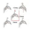 Pingente de Cauda de Peixe Sereia Inlaid com Óleo de Liga para Pulseira Colar Brinco DIY Pingente Decorativo W730