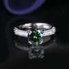Agita el sonido mano rápida venta en vivo transfronteriza 2 quilates imitación diamante mosang anillo popular femenino anillo de diamante luz de luna blanca venta al por mayor