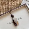 Dinheiro Antigo Estilo Chinês! Colar Pingente em Tons de Marrom para Mulheres, Corrente Clavicular de Luxo de Alto Padrão, Acessório Longo de Verão