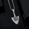 Collar Colgante con Forma de Lanza de Runa Vikinga de Aleación, Venta Caliente Transfronteriza de Temu, Accesorio de Collar Sencillo y Personalizado para Hombre
