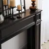 Armário Decorativo de Lareira Preto Sala de Estar Casa Interior Casamento Exibição Madeira Maciça Corredor Divisória Mesa Gabinete Estreito Retro Francês