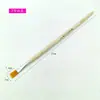 Pincel de Mango de Madera Natural con Cerdas de Nylon para Gouache, Acuarela, Pintura Acrílica, Pincel Plano Industrial para Principiantes y Niños