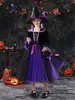 Vestido de Disfraz de Bruja para Niños de Halloween Vestido de Fiesta de Disfraces Disfraz de Bruja Vampiro