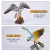 Juguete Sólido de Pájaro Artificial Modelo Animal Loro Búho Flamenco Set de Pájaros Regalo Cognitivo para Niños