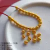 Acessórios Banhados a Ouro Prata Método Antigo S925 Cinzel Gravado Guirlanda de Cânhamo Lanterna de Contas de Oito Costelas Contas a Granel Corda para Pulseira DIY
