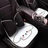 Cojín para Asiento de Coche Verano Seda de Hielo Malla de Dibujos Animados Transpirable Cómodo Antideslizante Cojín de Asiento Decoración Interior de Coche Cojín de Hielo