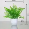 Decoración de Planta Verde Artificial Planta Pequeña en Maceta Flor de Plástico Flor Falsa Juego de Arreglo de Flores Artificiales Decoración de Bonsái Arreglo de Flores para el Hogar Planta en Maceta