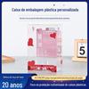 Caixa de embalagem de pvc caixa de cor personalizada pet caixa de plástico transparente café pp caixa de plástico fosco caixa de embalagem de alimentos probióticos
