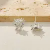 Pendientes de Zirconia de Fuegos Artificiales de Alta Gama, Modernos y Versátiles, Joyería de Lujo Ligero y Elegante