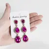 Brincos de gota europeus e americanos nicho brincos de alta qualidade moda luxo leve brincos de diamante casamento brincos super brilhantes atacado