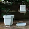 Maceta para Suculentas Extra Gruesa de Plástico Baja Blanca Cuadrada Mini Extra Grande Múltiples Especificaciones Control de Precisión para Plántulas Balcón Fiesta Plantación Maceta