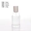 Muestras de perfume de alta gama con tapas de mármol, base volcánica y vidrio transparente, botellas de perfume vacías, botellas vacías para envases cosméticos