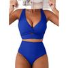 2025 Exportación Nuevo Sexy Push-Up Talla Grande Bikini para Mujer Europeo y Americano Vacaciones en la Costa Traje de Baño de Dos Piezas