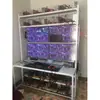 Estante de Almacenamiento para el Hogar Caja de Computadora de Metal Desnudo para Estudio Soporte para Placa Base Estante de Ángulo de Acero para el Hogar Estante Principal para Mover Ladrillos