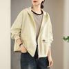 Primavera Nuevo Vintage Chaqueta Holgada con Capucha para Mujer Holgada Adelgazante Casual Talla Extra Chaqueta con Cremallera Top
