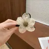 Horquilla de malla con forma de girasol y diamante para mujer, estilo moderno y sencillo, con forma de tiburón, con forma de flor de alta calidad.