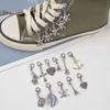 Colgante de zapato estilo punk retro personalizado metal amor guitarra zapatillas de lona hebilla de zapato accesorios diseño joyería