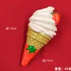 Agite o som de brincadeira de comida quente simulação 3D sorvete resina receita geladeira adesivos magnéticos