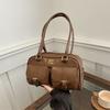 Bolso de mujer estilo Hong Kong, estilo occidental, retro, de gran capacidad, estilo coreano, informal, para ir al trabajo, con almohada para el hombro y las axilas, 2024