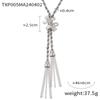Joyería de Cadena Geométrica Trenzada Simple de Personalidad Estilo Ins con Diseño de Diamantes Sentido Lujo Ligero Acero Titanio Chapado en Oro Traje de Joyería