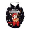 Festival de Natal Outono e Inverno Novo Europeu e Americano Engraçado Halloween Abóbora Impressão Digital 3D Véspera de Natal Moleton com Capuz Masculino