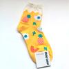 Calcetines Amarillo Naranja de Principios de Primavera Corea del Sur Amarillo Dopamina Calcetines para Mujer de Caña Media Cintura Calcetines de Algodón para Mujer ETNA COLOR VÍVIDO