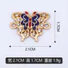 Pingente de Colar/Pulseira Borboleta Exquisito DIY Duplo Pingente Cravejado de Diamantes com Gotejamento de Óleo, Acessórios, Venda Direta do Fabricante, Disponível para Lote Misto e Vendas Transfronteiriças