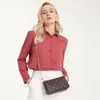 Bolso Pequeño Mk F para Mujer 2026 Nuevo Moda Primavera y Verano Bolso de Moda para Mujer Bolso Cruzado Bolso de Hombro Cadena Estampada Bolso Cuadrado Pequeño
