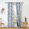 Cortinas transfronteiriças dedicadas de protetor solar alto tingidas de folhas para sala de estar, quarto, estudo, cortinas de decoração de casa perfuradas