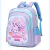 Mochila Escolar 3D para Estudiantes de Primaria de 1º a 3º Grado, Mochila de Dibujos Animados para Niños y Niñas, Set de Dos Piezas