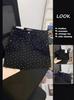 Falda de Mezclilla Elegante Floral de Lunares Estilo Coreano para Mujer Verano 2025 Cintura Alta Adelgazante Línea A Falda Antiestática Ins