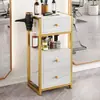 Gabinete de Herramientas para Barbería, Mesa Especial para Herramientas de Salón de Belleza, Gabinete para Salón de Belleza, Gabinete para Permanente, Teñido y Corte de Cabello, Carrito Especial para Salón de Belleza